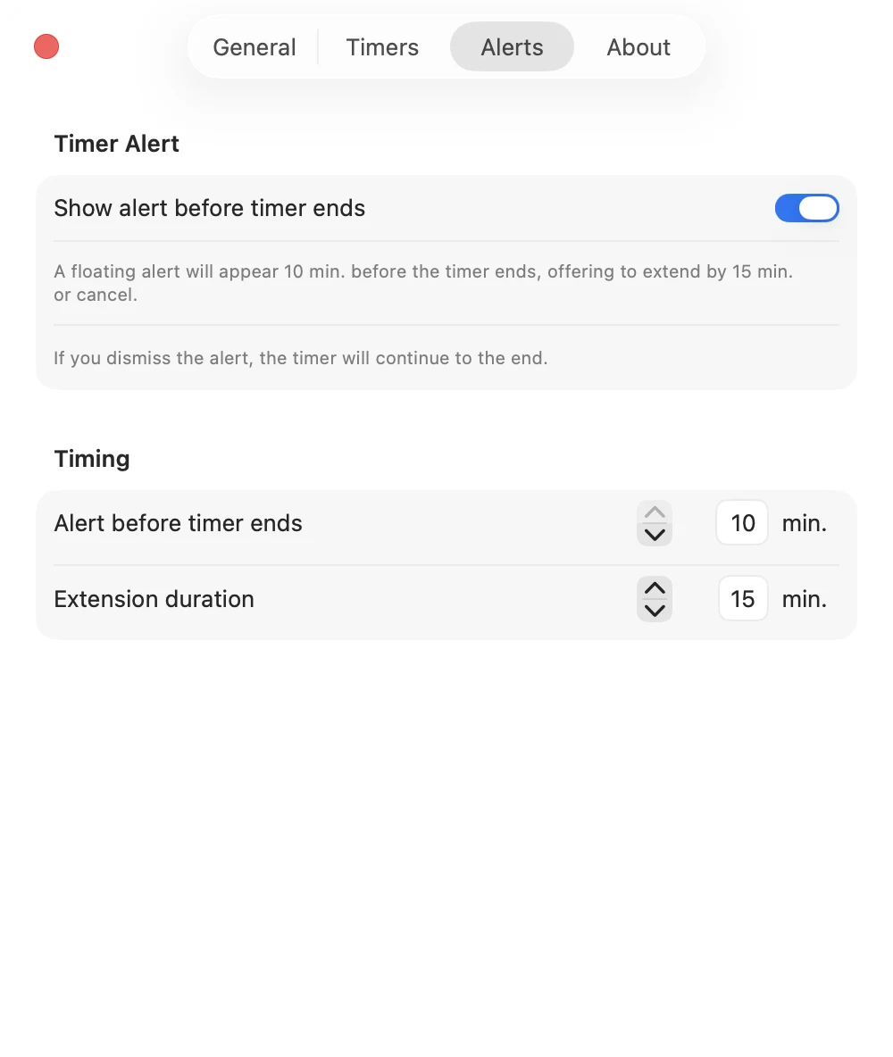 A floating alert above a fullscreen movie, offering to extend or cancel.